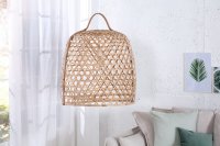 Lampe à suspension design naturel en bambou entrelacé