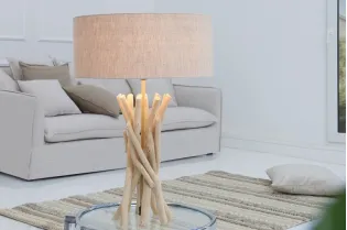 Lampe à poser design naturel en bois flotté 2