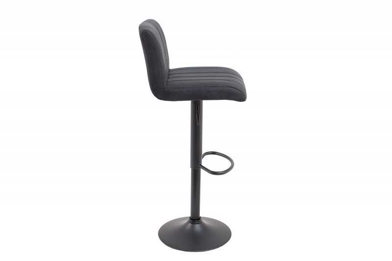 Lot de 2 tabourets de bar design coloris gris vintage en microfibre