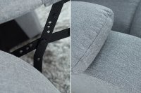 Fauteuil relaxant moderne coloris gris clair en tissu