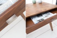 Table de bureau design rétro de 120cm à un tiroir et une niche