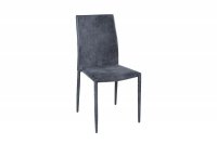 Lot de 4 chaises de salle à manger moderne en polyester coloris gris antique