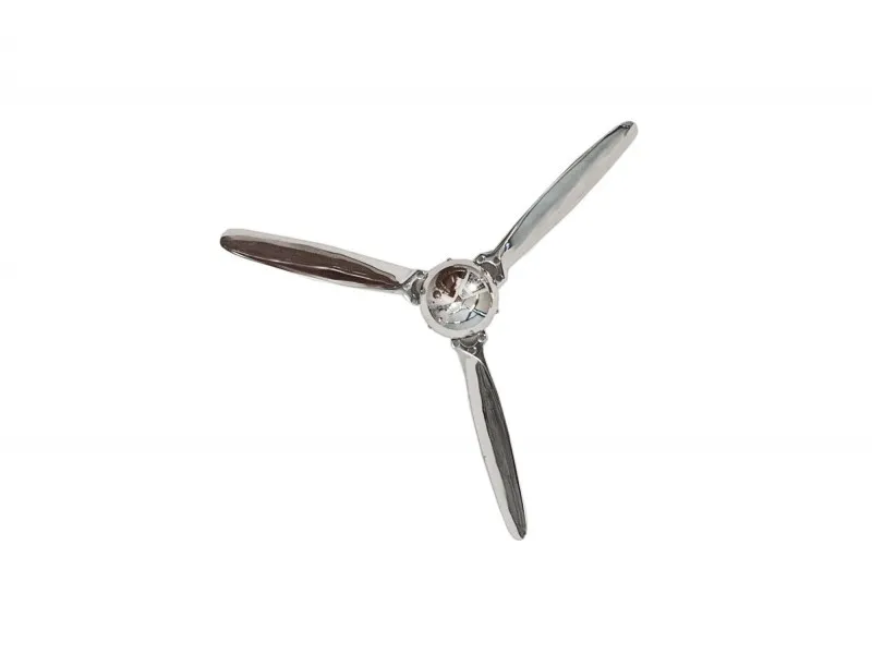 Objet décoratif mural design hélice coloris argenté en aluminium