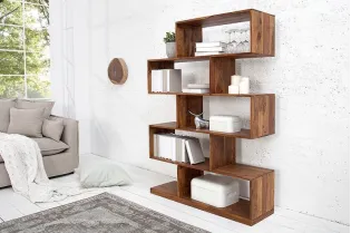 étagère moderne de 150cm en bois massif coloris naturel