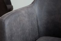 Chaise contemporaine de salle à manger coloris gris vintage en microfibre