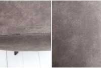 Chaise de salle à manger design vintage de couleur gris taupe en microfibre