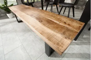 Banc IRON CRAFT 170 cm – Bois de manguier & fer, style industriel 2