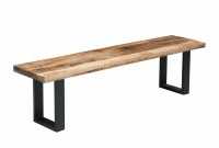 Banquette design 170cm en Fer, Bois de Mangue
