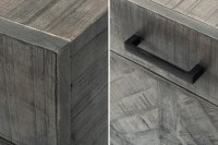 Buffet 175cm design industriel en bois de manguier gris