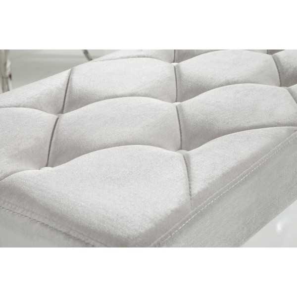 Banquette design BAROQUE  172cm en velours et acier inoxydable