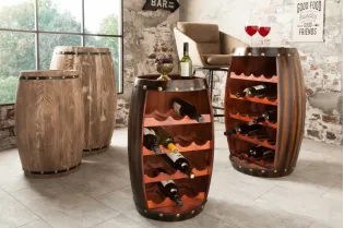 Casier à vin authentique 60 cm marron