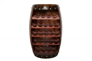 Casier à vin authentique 80 cm marron 2