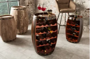 Casier à vin authentique 80 cm marron