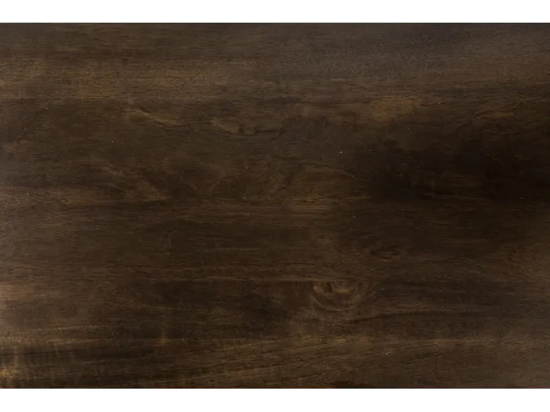 Bahut contemporain à 4 portes en bois massif coloris brun naturel avec pieds en métal doré