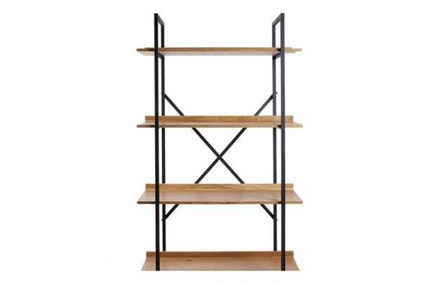 Etagère design industriel en bois coloris naturel
