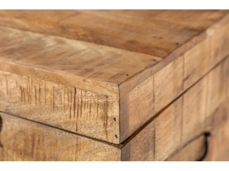 Banc coffre de 115cm en bois massif coloris naturel