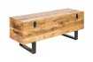 Banc coffre de 115cm en bois massif coloris naturel Banc coffre de 115cm en bois massif coloris naturel