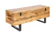 Banc coffre de 115cm en bois massif coloris naturel