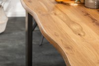 Table à manger de 160 cm en bois massif coloris naturel
