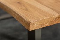 Table à manger de 200 cm en bois massif coloris naturel