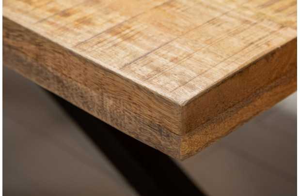 Table à manger en bois massif de 180 cm coloris naturel