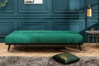 Canapé-lit en velours coloris vert émeraude