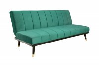 Canapé-lit en velours coloris vert émeraude