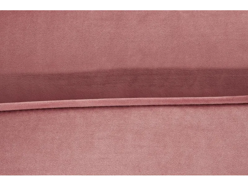 Canapé d'angle en velours coloris rose pastel 260cm (Montable à gauche + à droite)