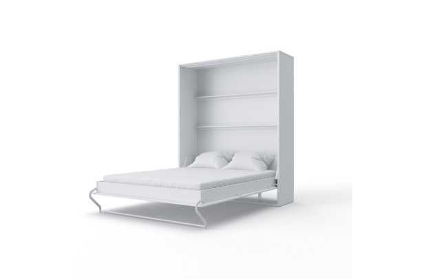 Lit encastrable vertical de 160 x 200 cm coloris blanc