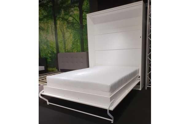 Lit encastrable vertical de 160 x 200 cm coloris blanc