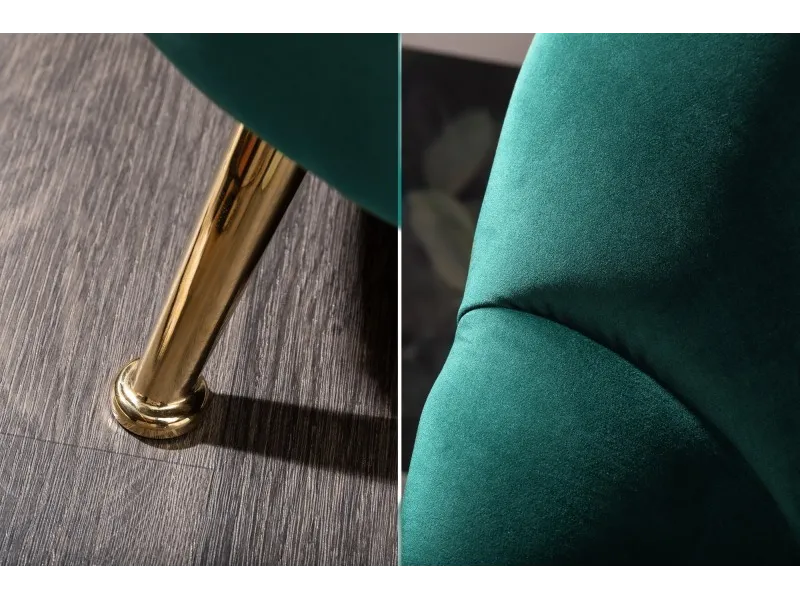 Canapé en velours style rétro coloris Turquoise ancien 220cm