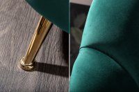 Canapé en velours style rétro coloris Turquoise ancien 220cm
