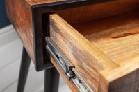 Table de chevet en bois massif style Industriel 45cm