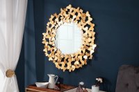 Miroir rond design papillon coloris doré 78cm