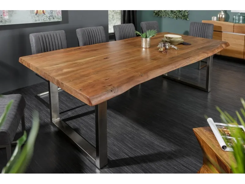 Table à manger Mammut 200cm acacia plateau 60mm