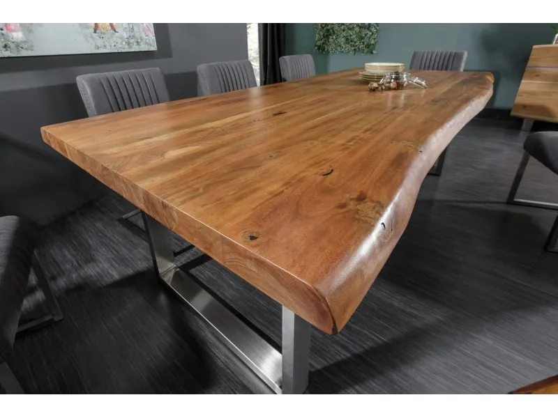 Table à manger Mammut 200cm acacia plateau 60mm