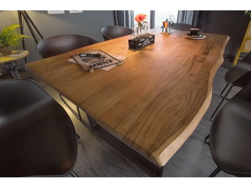 Table à manger Mammut 140cm acacia sauvage 26mm