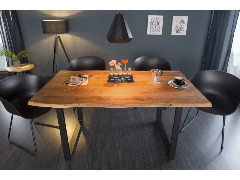 Table à manger Mammut 140cm acacia sauvage 26mm