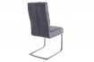 Lot de 2 Chaises gris vintage design rétro acier inoxydable