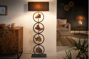 LUNINAIRE DEBOUT EN BOIS MASSIF 147cm COLORIS NOIR