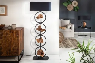 LUNINAIRE DEBOUT EN BOIS MASSIF 147cm COLORIS NOIR 2
