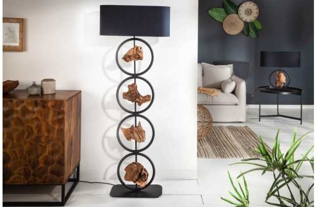 LUNINAIRE DEBOUT EN BOIS MASSIF 147cm COLORIS NOIR