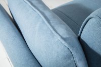 Canapé convertible design scandinave coloris bleu claire en tissu