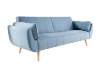 Canapé convertible design scandinave coloris bleu claire en tissu