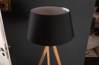 Lampadaire Trépied de style Rétro coloris noir 155cm