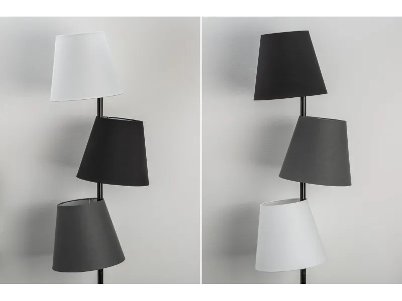Lampadaire trois « abat-jours » de design Rétro 163 cm