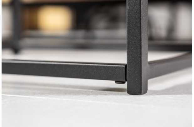 Set de 3 Tables Basses Gigognes en Chêne & Métal Noir