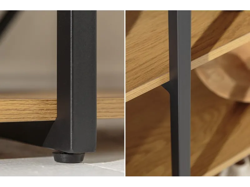 BIBLIOTHEQUE MODERNE STYLE INDUSTRIEL 110cm