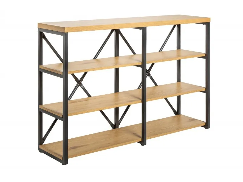 BIBLIOTHEQUE MODERNE STYLE INDUSTRIEL 110cm