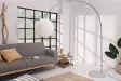 LAMPADAIRE ARC DESIGN COCOON COLORIS BLANC 205cm